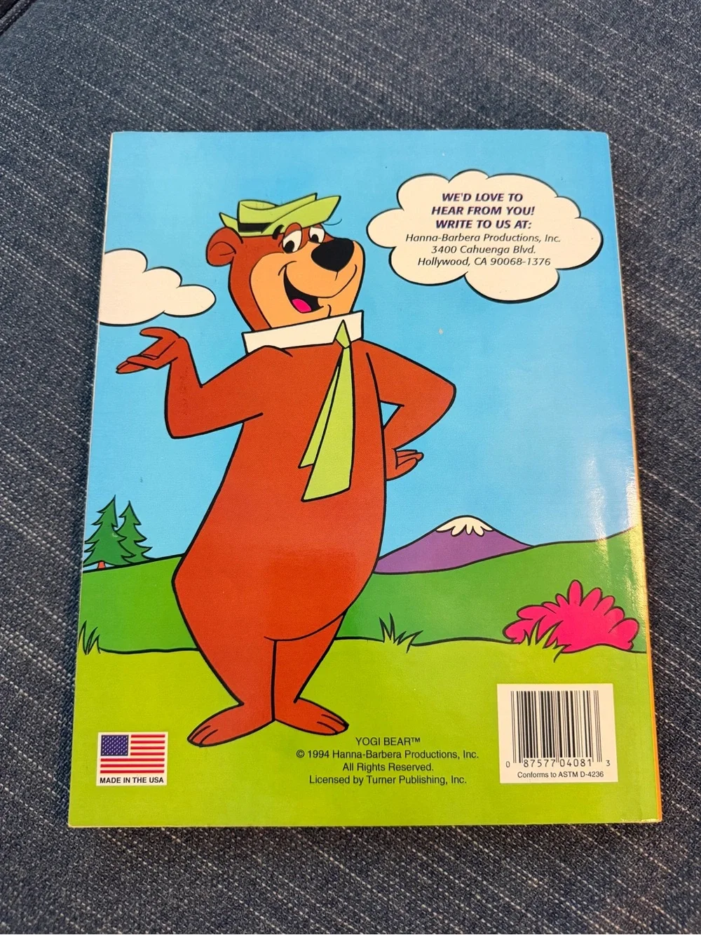 Vintage Yogi Bear Jumbo Coloring Activity Book Hanna Barbera Landoll’s